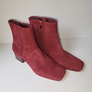 Franco Sarto Rich Red Ankle Booties